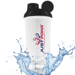JUST POWR Protein Pulver Shaker Proteinshake Premium Shaker 500ml + 150ml Pulverfach für Vitamine, Eiweiß Shaker